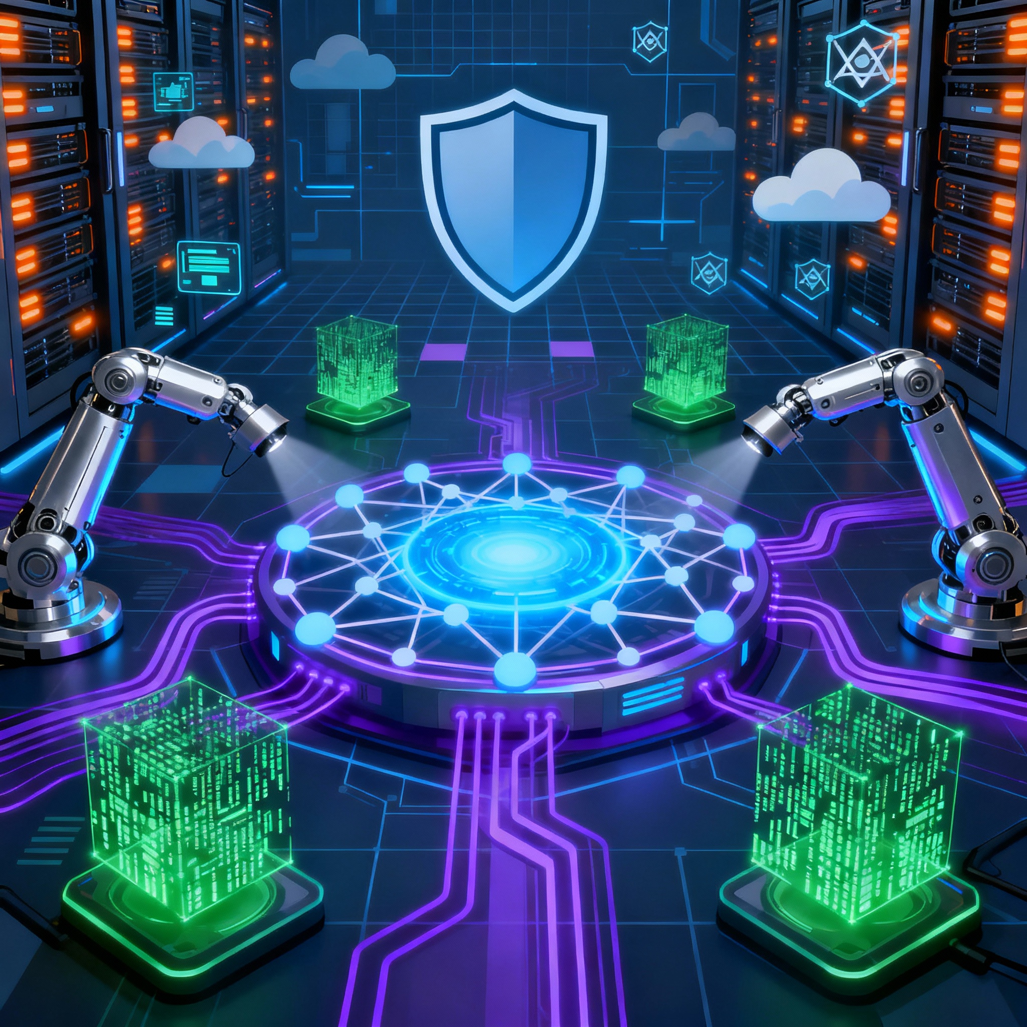 Layered digital shield representing governance controls over employee AI tool use